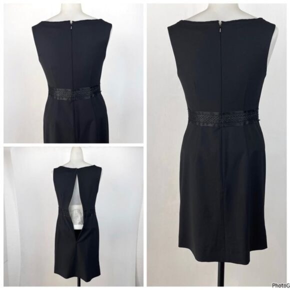 Theory sequin waist Sleeveless Gathered Fitted Dress Black 0 - Picture 5 of 7